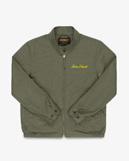 Iron Heart IHJ-165-ODG 6.2oz Serge Drizzler Jacket - Olive Drab Green
