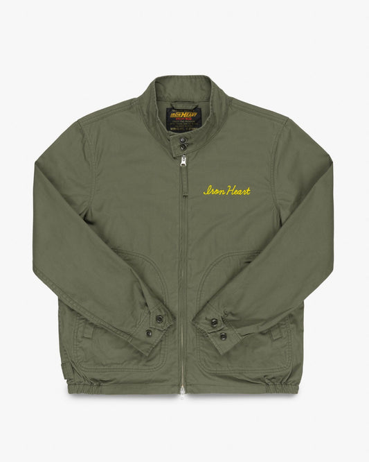 Iron Heart IHJ-165-ODG 6.2oz Serge Drizzler Jacket - Olive Drab Green