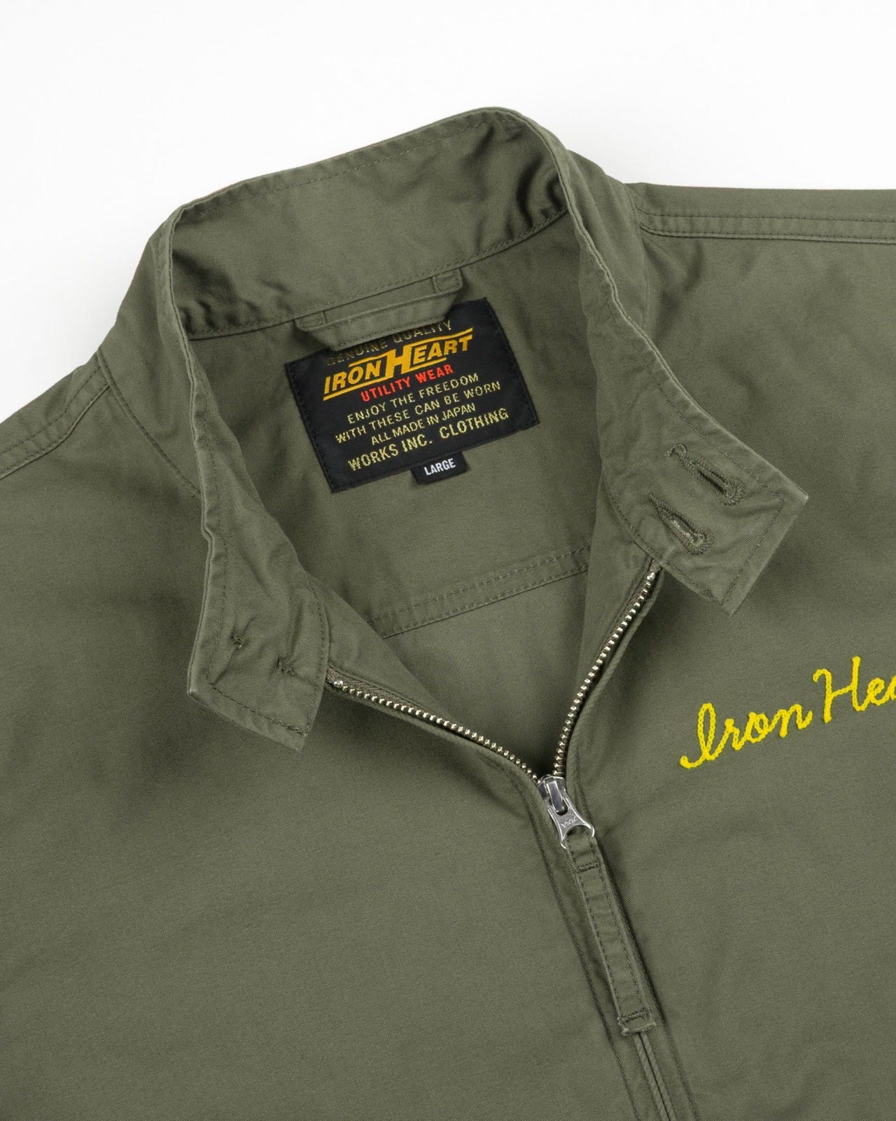 Iron Heart IHJ-165-ODG 6.2oz Serge Drizzler Jacket - Olive Drab Green