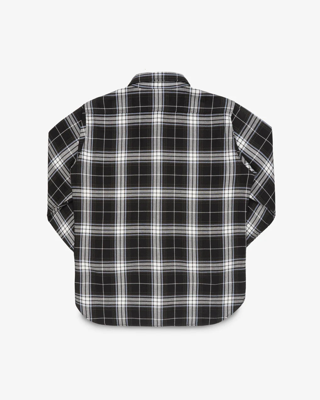 Iron Heart IHSH-441-BLK 9oz Selvedge Flannel Check Work Shirt - Black