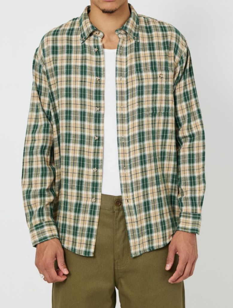 Julian Farmers Check Shirt G29 Racing Green