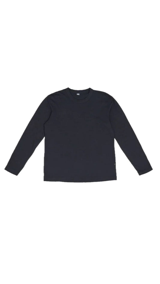 Pure Blue Japan LS-5011-IDBK Black Indigo Dyed Long Sleeve T-Shirt
