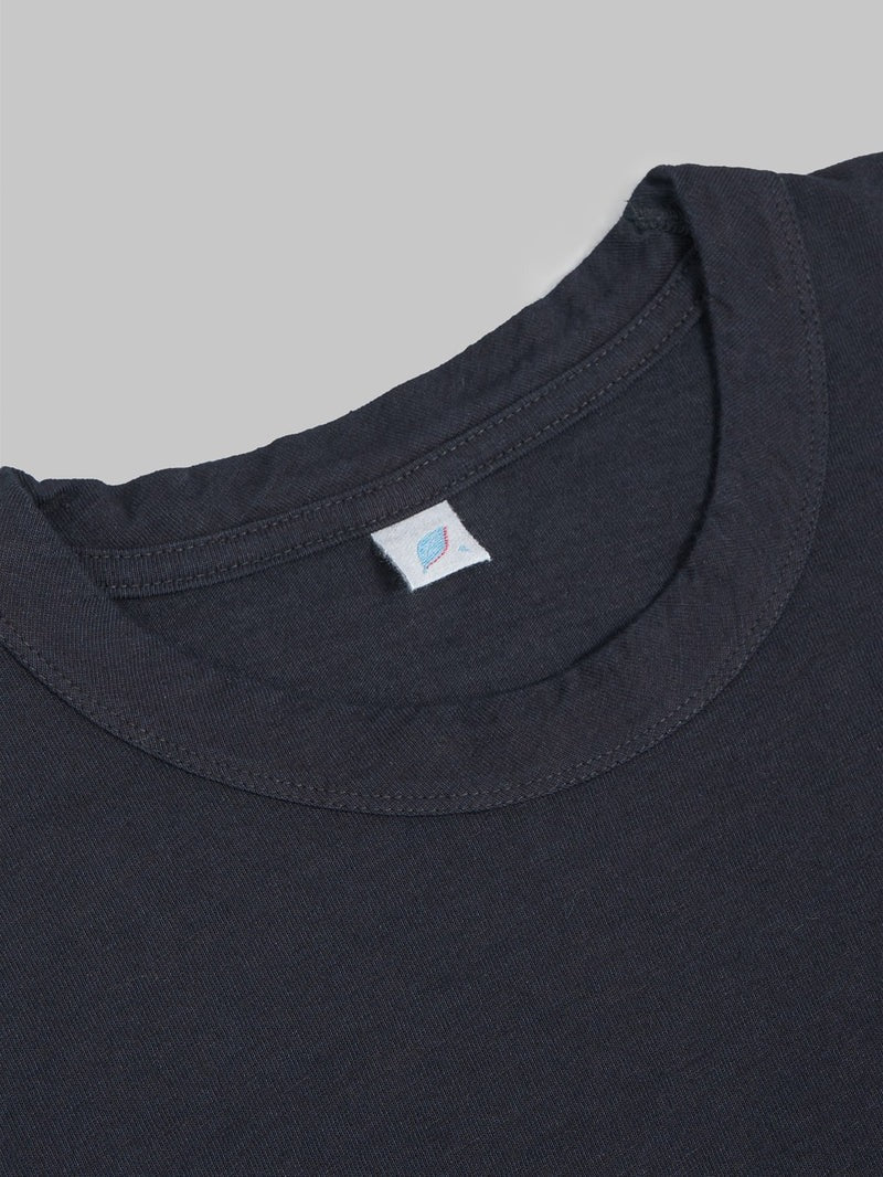Pure Blue Japan LS-5011-IDBK Black Indigo Dyed Long Sleeve T-Shirt