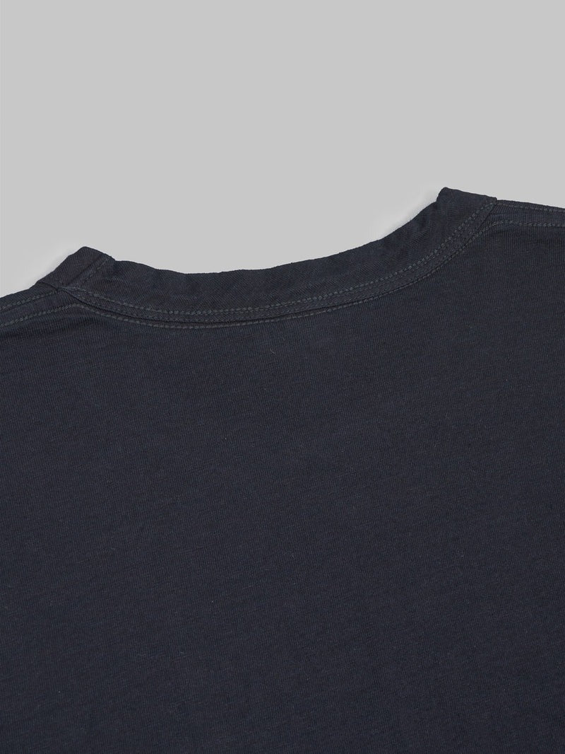 Pure Blue Japan LS-5011-IDBK Black Indigo Dyed Long Sleeve T-Shirt