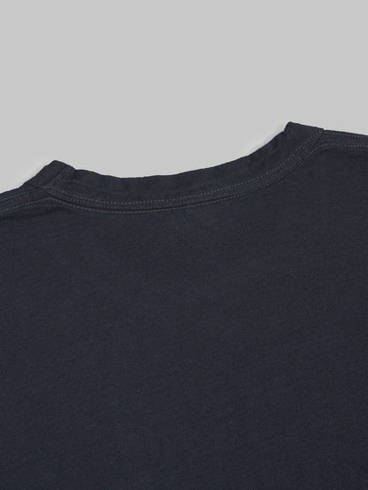 Pure Blue Japan LS-5011-IDBK Black Indigo Dyed Long Sleeve T-Shirt