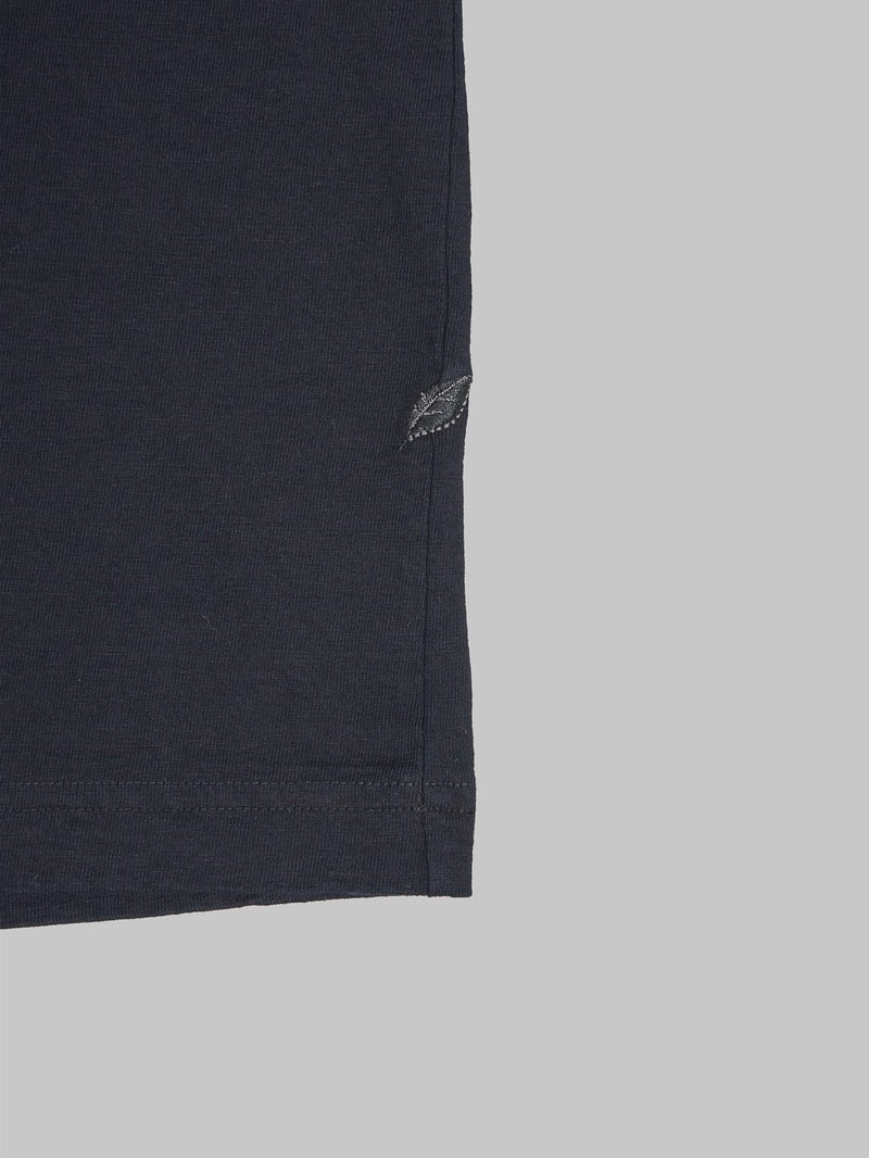 Pure Blue Japan LS-5011-IDBK Black Indigo Dyed Long Sleeve T-Shirt
