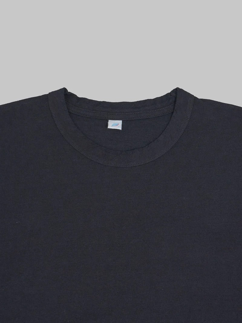 Pure Blue Japan LS-5011-IDBK Black Indigo Dyed Long Sleeve T-Shirt