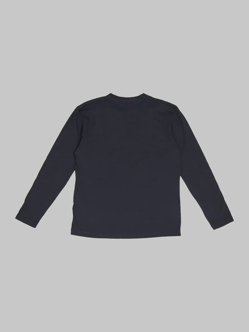 Pure Blue Japan LS-5011-IDBK Black Indigo Dyed Long Sleeve T-Shirt