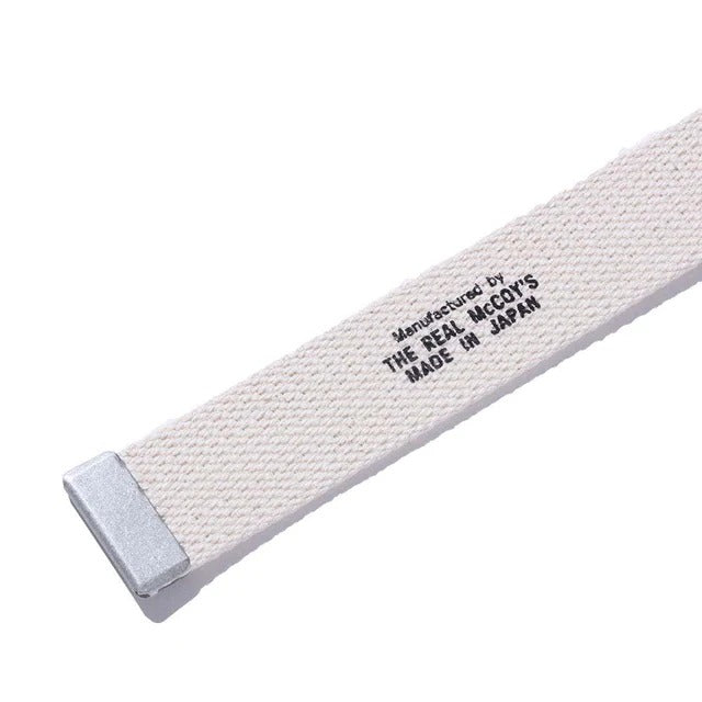 The Real Mccoys MA22007 White Trouser Uniform Belt White