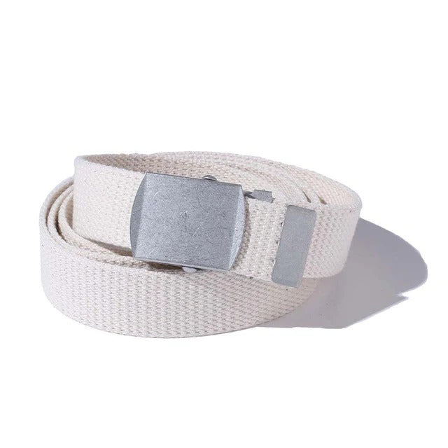 The Real Mccoys MA22007 White Trouser Uniform Belt White
