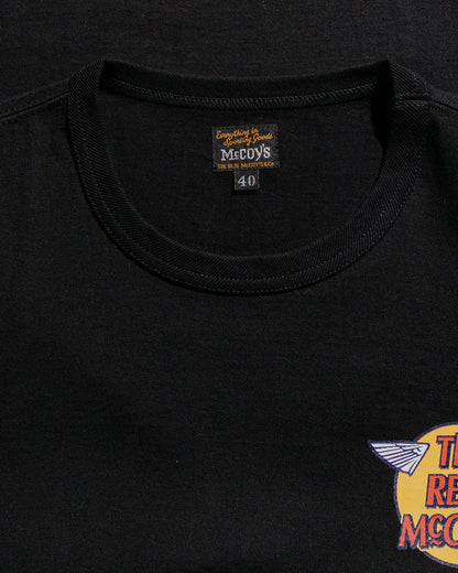The Real Mccoys MC24004 030 Black Logo Tee S/S