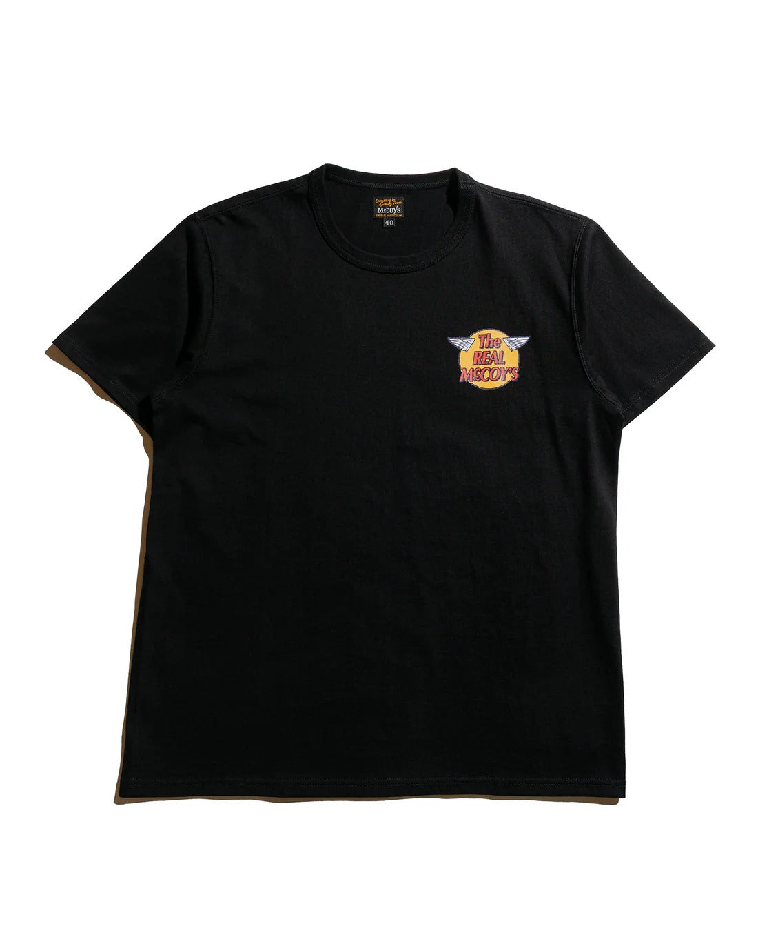 The Real Mccoys MC24004 030 Black Logo Tee S/S
