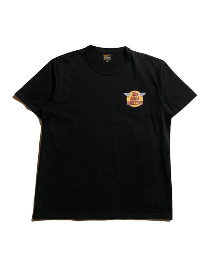 The Real Mccoys MC24004 030 Black Logo Tee S/S