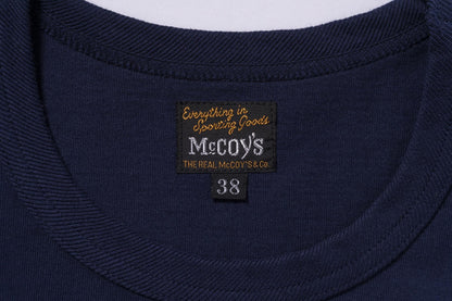 The Real Mccoys MC24004 140 Navy Logo Tee S/S