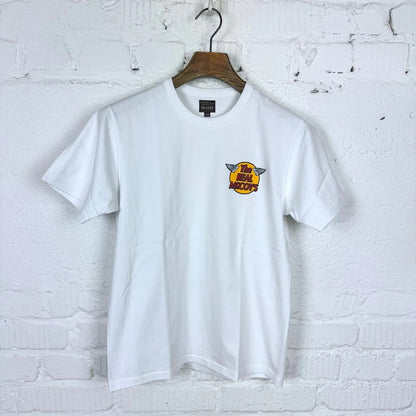 The Real Mccoys MC24004 010 White Logo Tee S/S