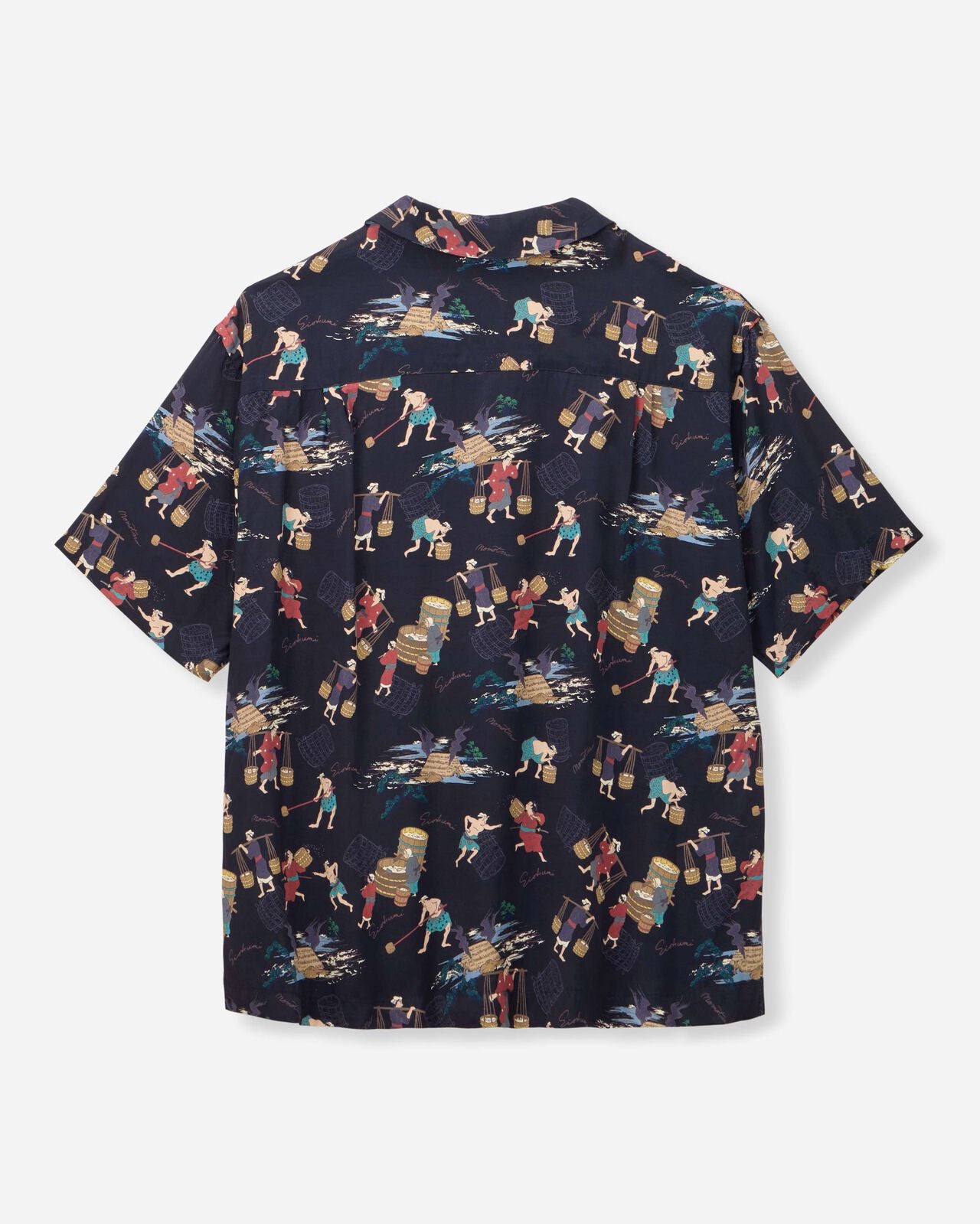 Momotaro Jeans MMSS6005 BLK RAYON S/S SHIRT