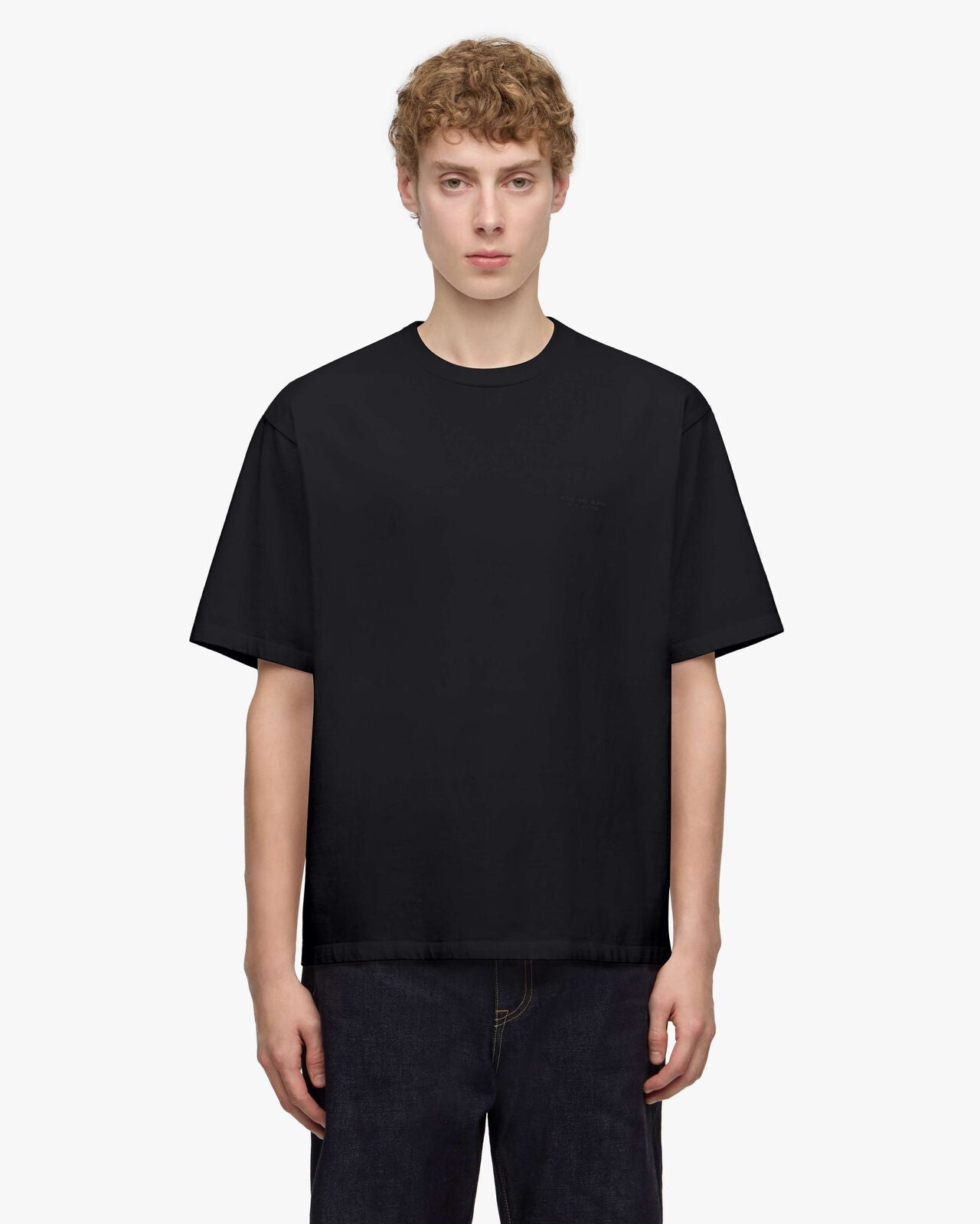 Momotaro Jeans MMTS6024 BLK ZIMBABWE COTTON S/S TEE - GHOST SHIP