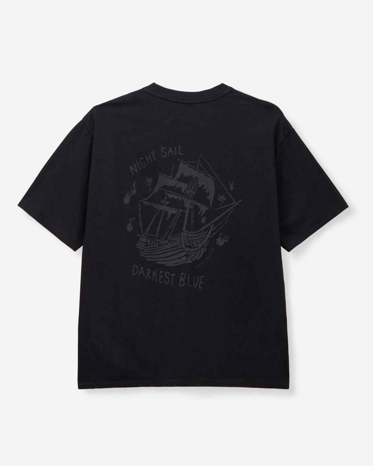 Momotaro Jeans MMTS6024 BLK ZIMBABWE COTTON S/S TEE - GHOST SHIP
