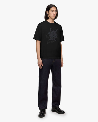 Momotaro Jeans MMTS6025 NAY ZIMBABWE COTTON S/S TEE- SKULL