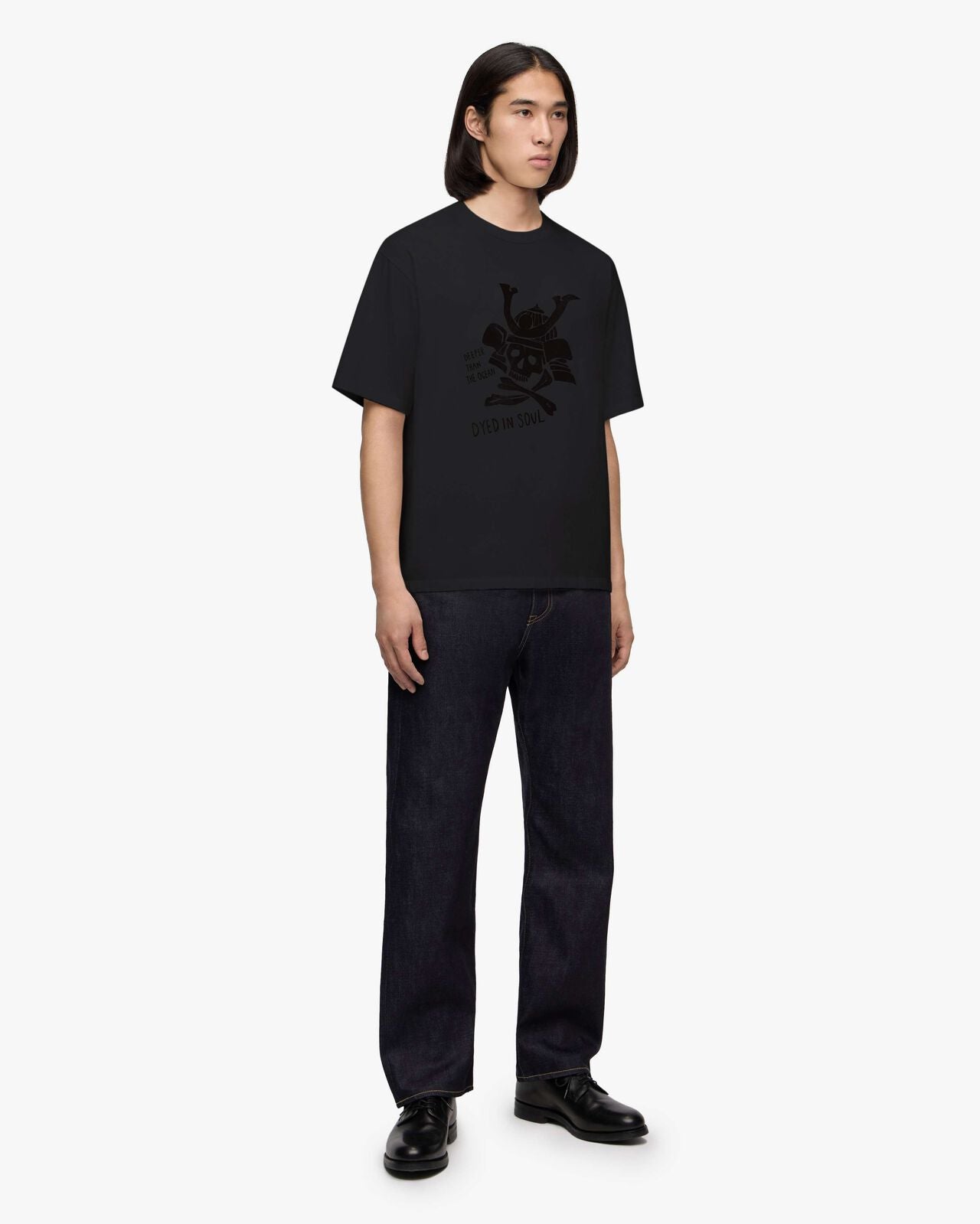 Momotaro Jeans MMTS6025 BLK ZIMBABWE COTTON S/S TEE- SKULL