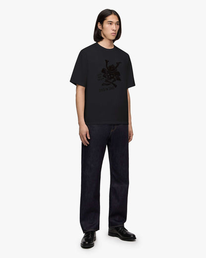 Momotaro Jeans MMTS6025 BLK ZIMBABWE COTTON S/S TEE- SKULL