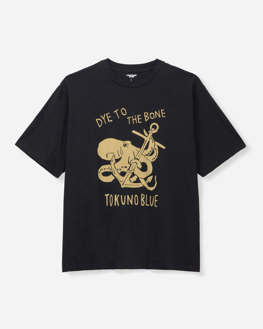 Momotaro Jeans MMTS6026 NAY ZIMBABWE COTTON S/S TEE - OCTOPUS
