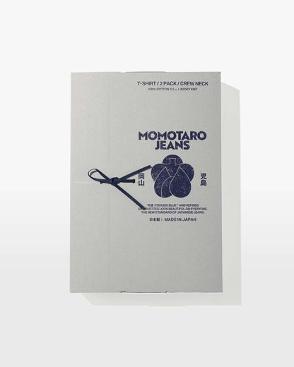 Momotaro Jeans MMTS6031 ROUND BODY TEE WHITE | BLACK