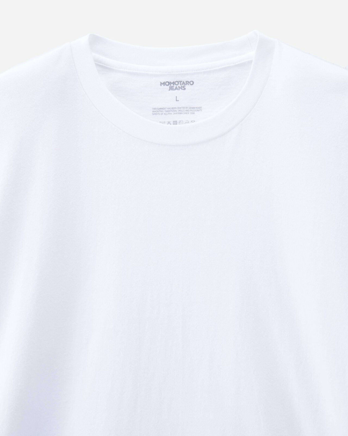 Momotaro Jeans MMTS6031 ROUND BODY TEE WHITE | BLACK