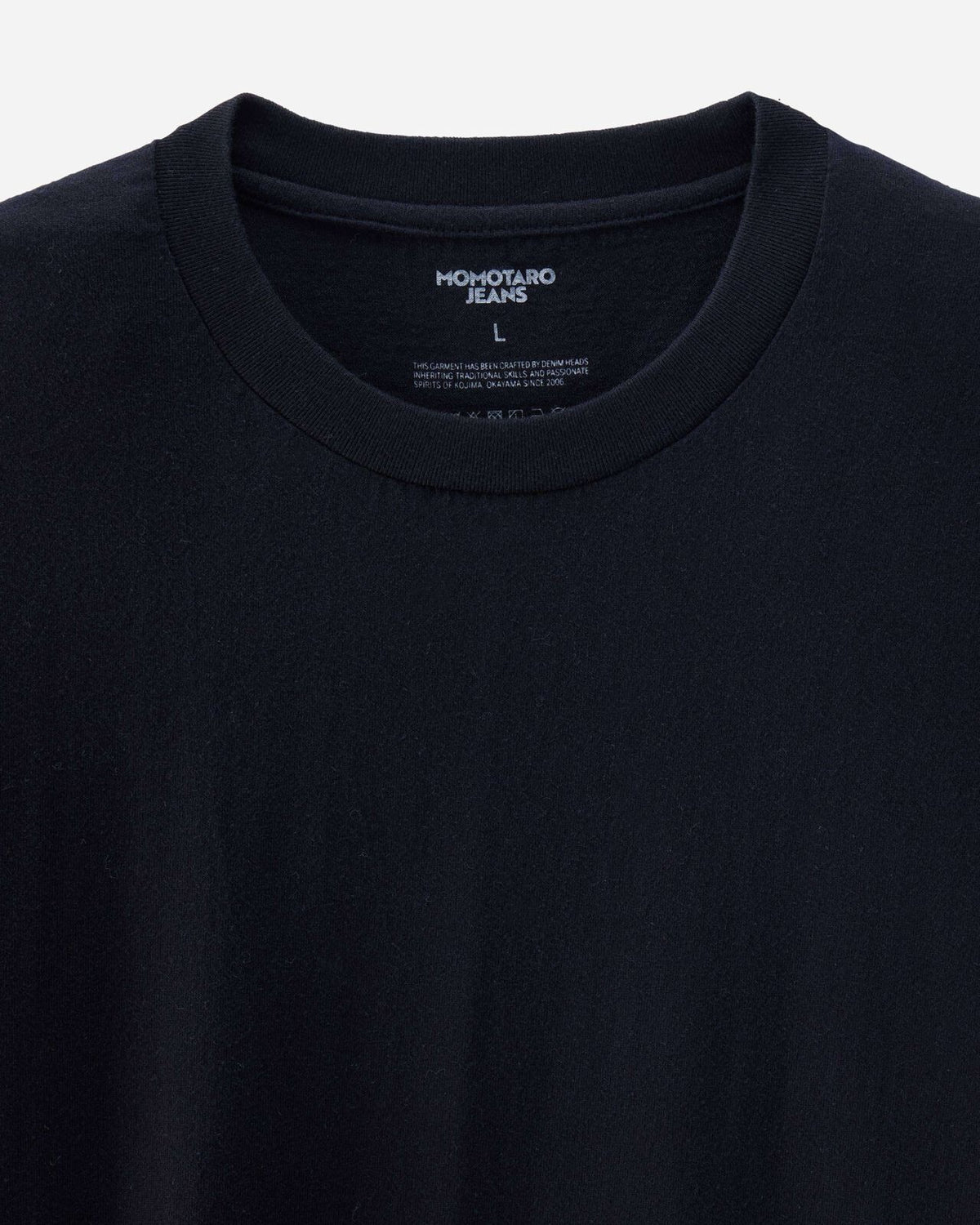 Momotaro Jeans MMTS6031 ROUND BODY TEE WHITE | BLACK