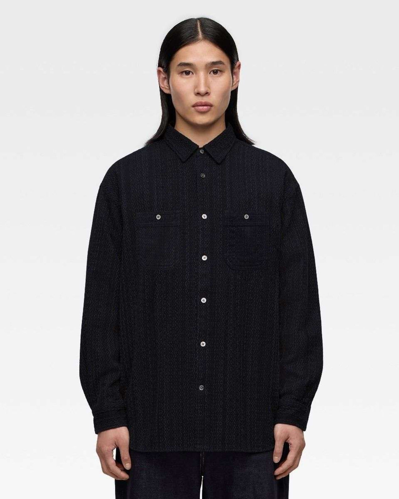 Momotaro MXLS1040 ID SASHIKO WORK SHIRT