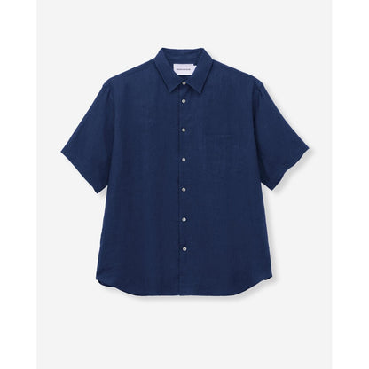 MOMOTARO JEANS MXSS1006 LINEN S/S SHIRT - INDIGO