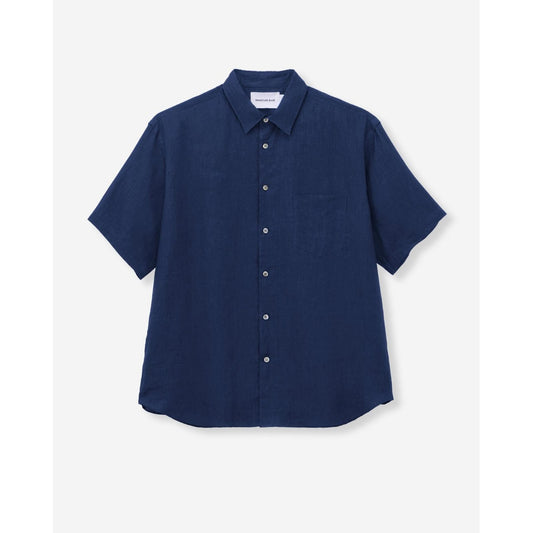 MOMOTARO JEANS MXSS1006 LINEN S/S SHIRT - INDIGO