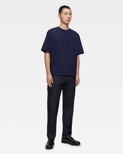 Momotaro Jeans MMTS6010 ID YARN DYED S/S TEE - INDIGO