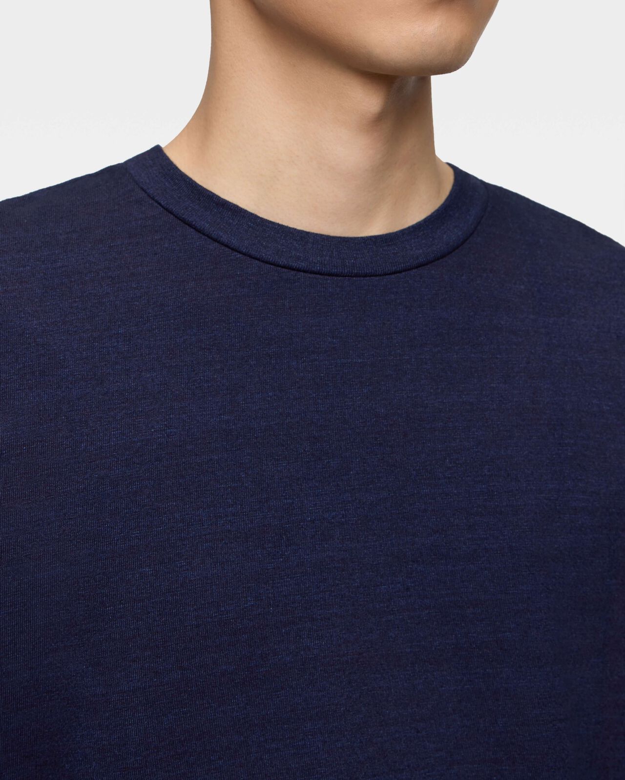 Momotaro Jeans MMTS6010 ID YARN DYED S/S TEE - INDIGO