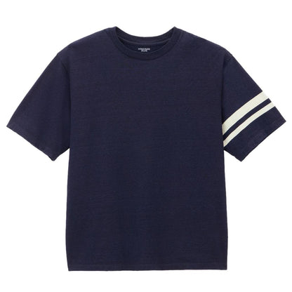 Momotaro Jeans MXTS6002 ID YARN DYED S/S TEE -DISCHARGE PRINT