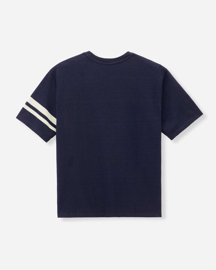 Momotaro Jeans MXTS6002 ID YARN DYED S/S TEE -DISCHARGE PRINT
