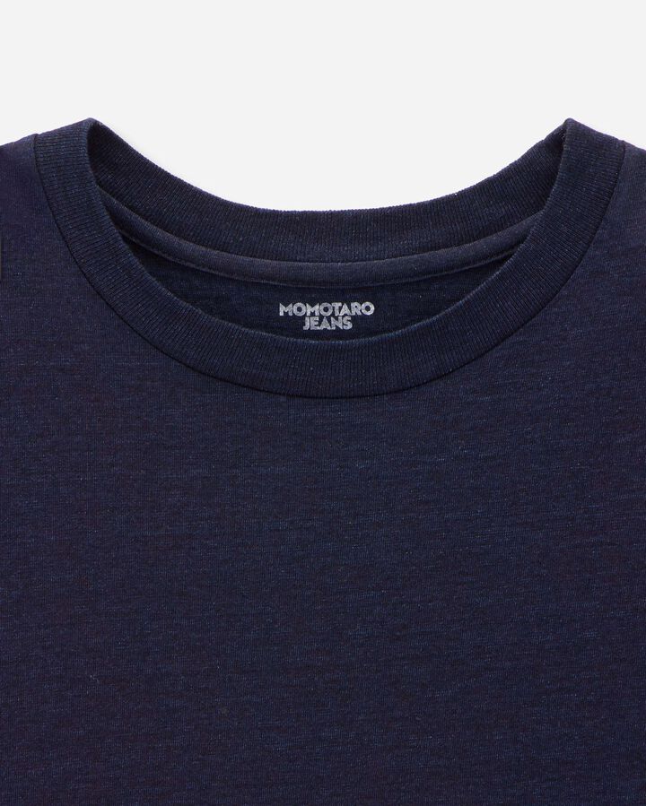 Momotaro Jeans MXTS6002 ID YARN DYED S/S TEE -DISCHARGE PRINT