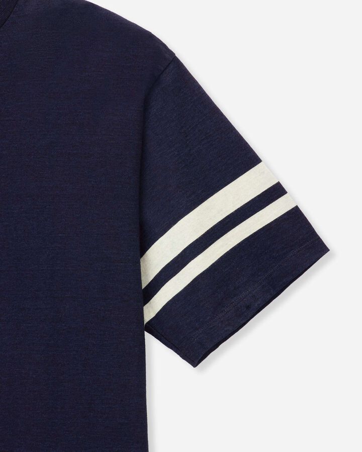 Momotaro Jeans MXTS6002 ID YARN DYED S/S TEE -DISCHARGE PRINT