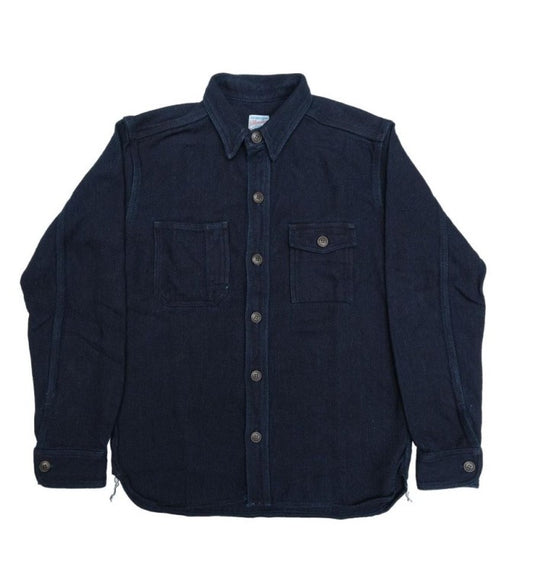 Momotaro MZLS1070 Indigo Dobby Shirt ID