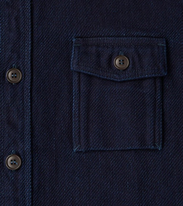 Momotaro MZLS1070 Indigo Dobby Shirt ID