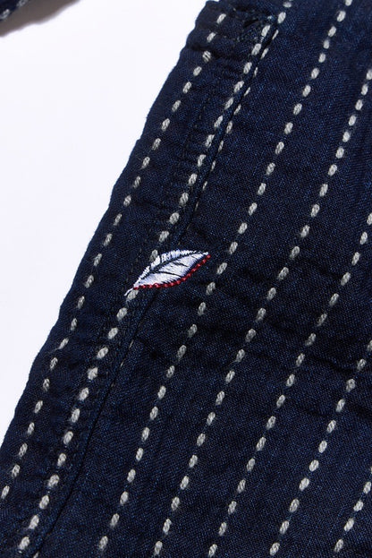 Pure Blue Japan 6222-1 Stitch Stripe Tailored Work Jacket Indigo x Thick Stripe