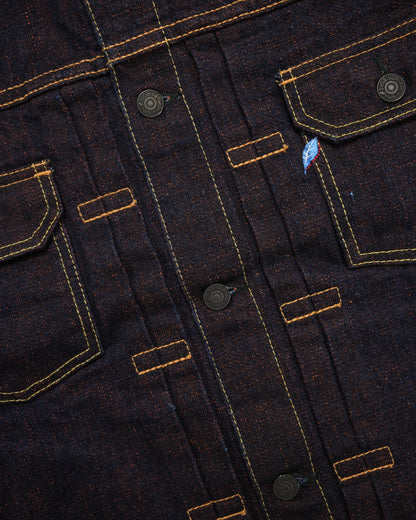 Pure Blue Japan PBJ-LIM-IA6111 Indigo x Orange Selvedge Jeans Type 2 Denim Jacket