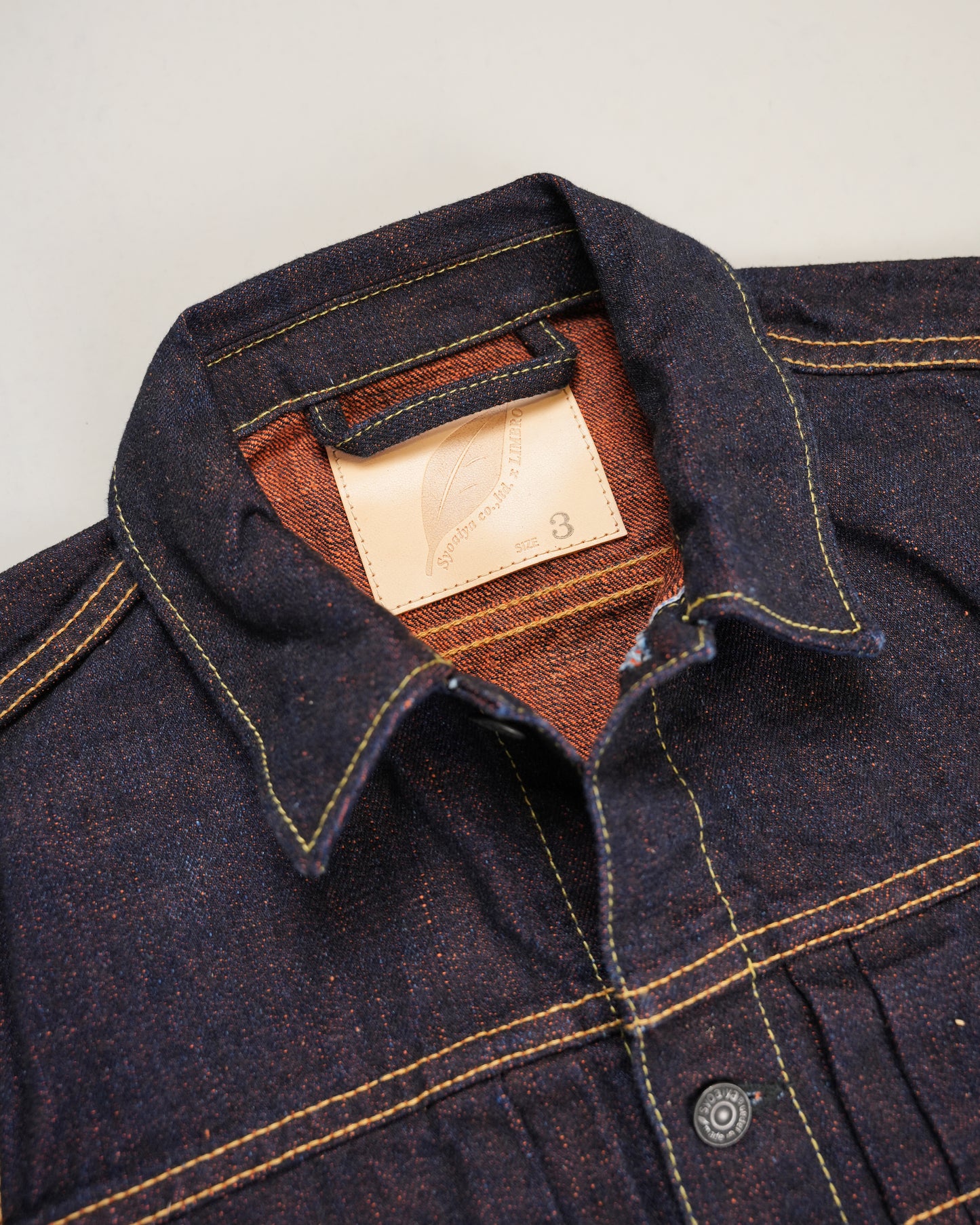 Pure Blue Japan PBJ-LIM-IA6111 Indigo x Orange Selvedge Jeans Type 2 Denim Jacket