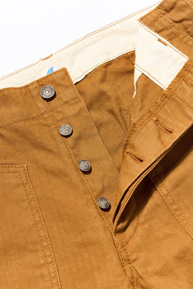 Pure Blue Japan LP-1179-CA Sulfur Dyed Herringbone Work Pants - Camel