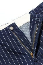 Pure Blue Japan LP-1180-1 Stitch Stripe Comfortable Trousers - Indigo x Thick Stripe