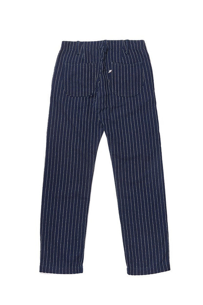 Pure Blue Japan LP-1180-1 Stitch Stripe Comfortable Trousers - Indigo x Thick Stripe