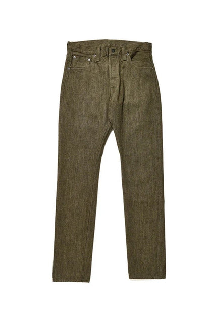 Pure Blue Japan OL-14oz-013 Olive Sulphur Dyed Jeans