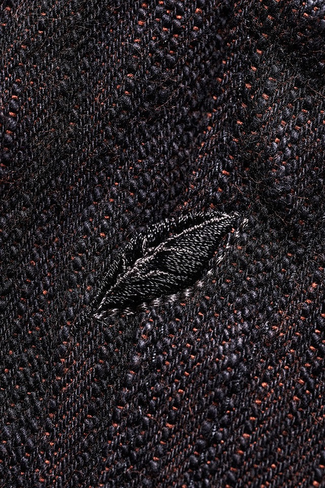 Pure Blue Japan PER-EX-019-BK 15oz Black x Persimmon Extra Slub Denim - Relaxed Tapered