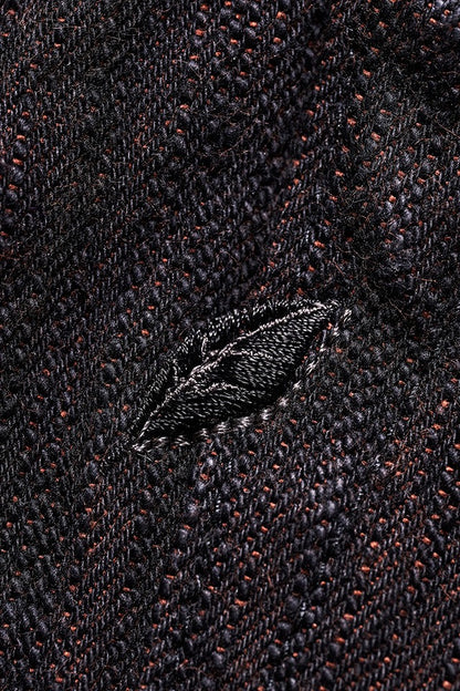 Pure Blue Japan PER-EX-019-BK 15oz Black x Persimmon Extra Slub Denim - Relaxed Tapered