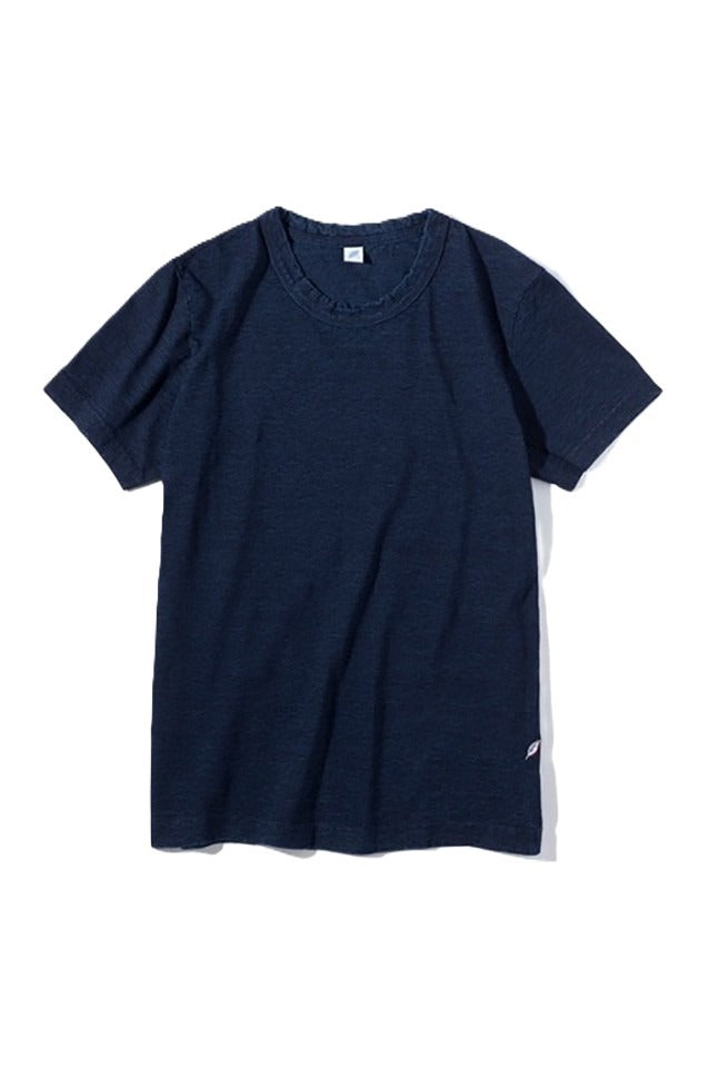 Pure Blue Japan SS-5011-D Indigo Jersey Crew Neck T-shirt - Dark Indigo